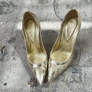 Sergio Rossi Gold Pumps